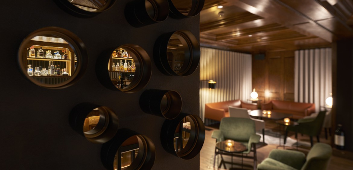 luxury interior design zermatt kylie grimwood quattrois quattro hotel christiania bar
